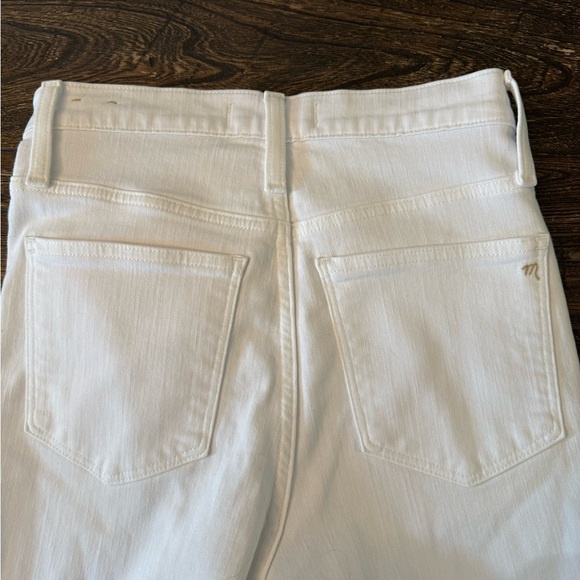 Madewell 10" High-Rise Skinny Crop Jeans Pure White Button-Front Edition Size 26 - Picture 12 of 14
